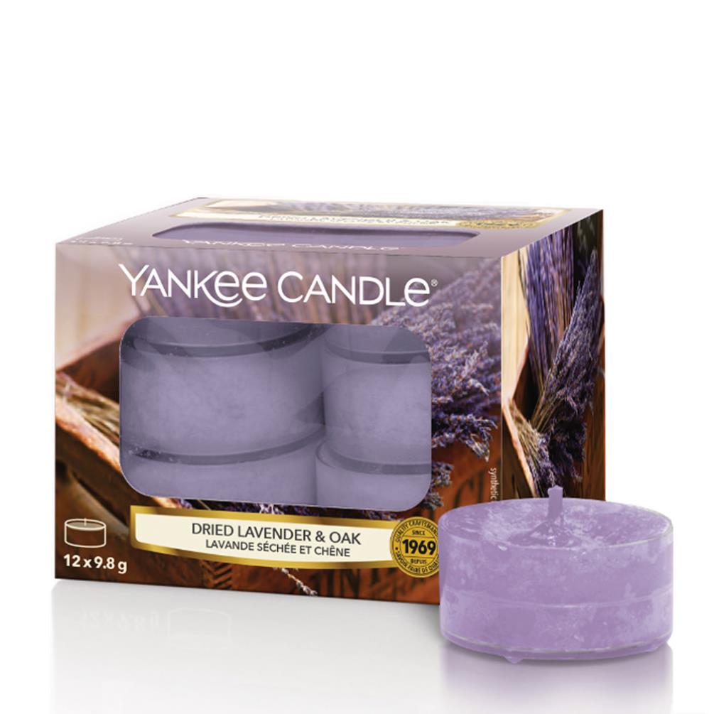 Yankee Candle Dried Lavender & Oak Tea Lights (Pack of 12) £4.19